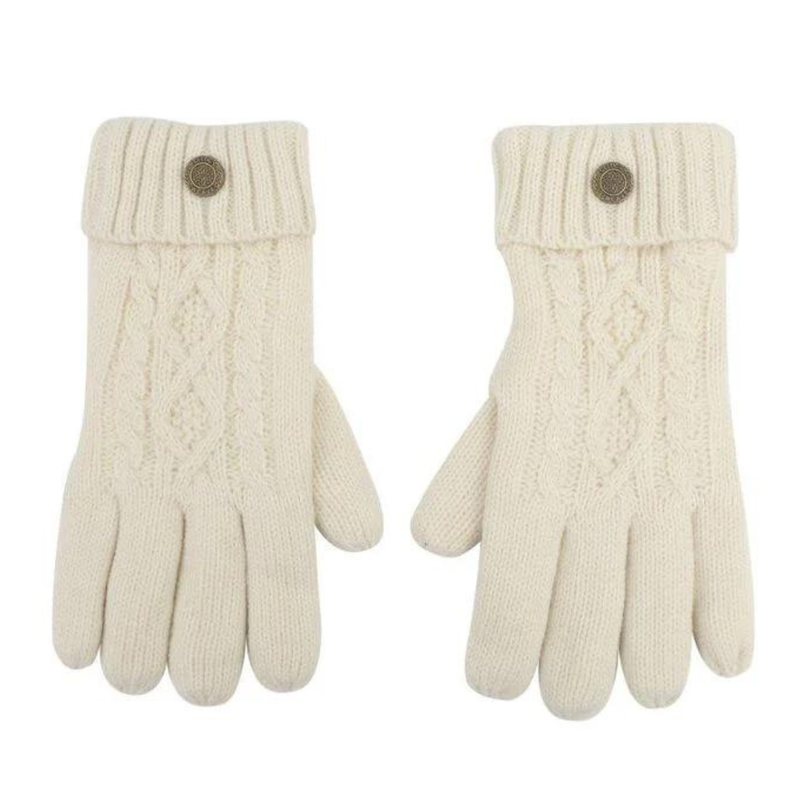 Ladies Celtic Weave Gloves Cream